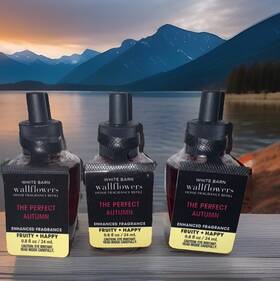 Bath & Body Works 667557386218 And Wallflower Refill Bulbs The Perfect Autumn 3 Pack