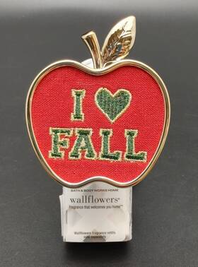 Bath & Body Works 667557447902 And Wallflowers Plug-in I Love Fall Embroidered Red Apple