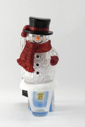 Bath & Body Works 667557535241 New Wallflower Plug Twinkle Snowman Red Scarf Led