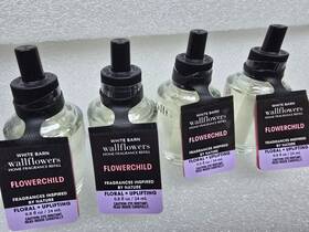 Bath & Body Works 667558183632 And Set Of 4 Flowerchild Wallflowers Narcissus Musk Cedarwood New