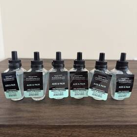 Bath & Body Works 667558201404 6x And Wallflowers Aloe Palm Refill Bulb Eucalyptus Vetiver New