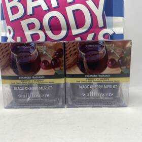 Bath & Body Works 667558407622 Black Cherry Merlot Wallflower Refill. Lot Of 4