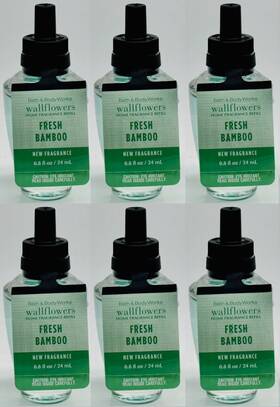 Bath & Body Works 667558550069 6x24ml. And Fresh Bamboo Wallflowers Scented Oil Bulb Refills