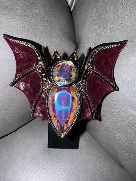 Bath & Body Works 667558686416 And Bat Wallflower Plug Nightlight Halloween Bejeweled Gem Purple
