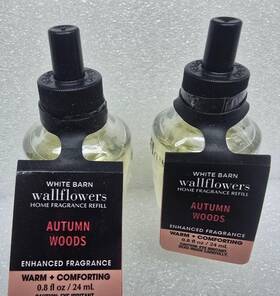 Bath & Body Works 667558745816 And Set Of 2 Autumn Woods Wallflowers Walnut Lavender Amber Scent