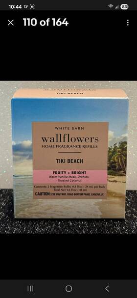 Bath & Body Works 667559103370 And Wallflower Fragrance Refill Tiki Beach 2 Pack