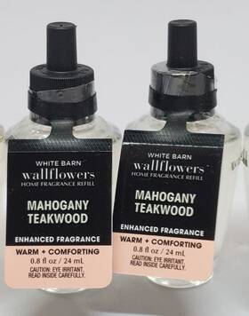 Bath & Body Works 667559262336 And Set Of 2 Mahogany Teakwood Wallflowers Dark Oak Lavender New