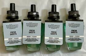 Bath & Body Works 667559262565 And Fresh Sheets Wallflowers Fragrance Refill Bulb New Set Of 4