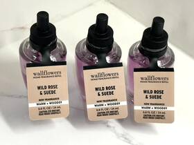 Bath & Body Works 667559264064 3 And Wallflower Fragrance Refill Bulb Wild Rose Suede Bulbs Htf