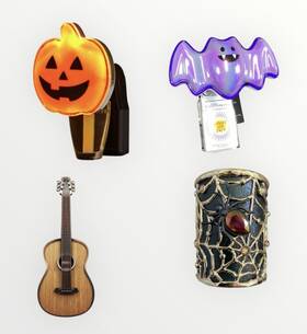 Bath & Body Works 667559264668 And Wallflower Plug In You Chose Guitar Pumpkin Spider Ghost