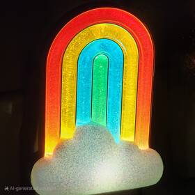 Bath & Body Works 667559265191 And Neon Rainbow Wallflower 24/7 Nightlight Plug-in Sparkly Cloud