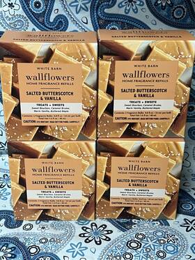 Bath & Body Works 667559266990 8 White Barn Wallflowers Home Fragrance Refill Salted Butterscotch And Vanilla