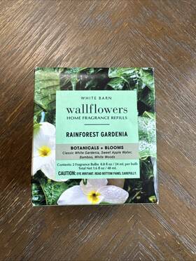 Bath & Body Works 667559269595 B&bw/white Barn Rainforest Gardenia Wallflower Refill Pk Total Net 1.6 Fl Oz