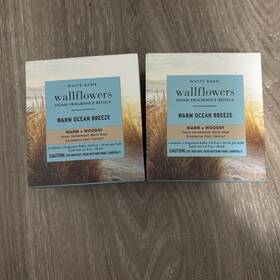 Bath & Body Works 667559273936 And Wallflower Refills Warm Ocean Breeze Set Of 4 White Barn