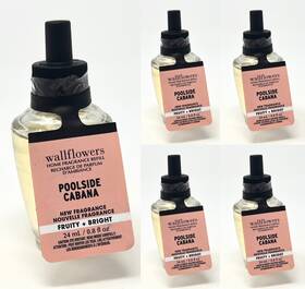 Bath & Body Works 667559291541 5 And Poolside Cabana Wallflower Scented Oil Refill Bulbs New