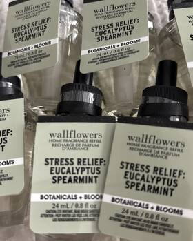 Bath & Body Works 667559295921 And Wallflowers Inch Eucalyptus Spearmint Refills X10 Stress Relief