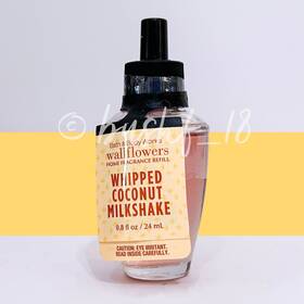 Bath & Body Works 667559296294 And Whipped Coconut Milkshake Wallflowers Plug Bulb Refill Singles