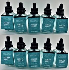 Bath & Body Works 667559296300 X10 And Juniper Breeze Wallflowers Ten Wallflower Fragrance Bulbs