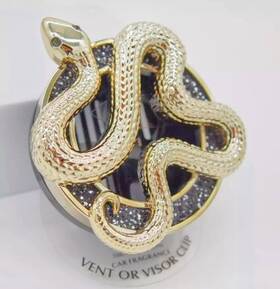 Bath & Body Works 667559297321 And Black Glitter Gold Snake Scentportable Car Vent Visor Clip
