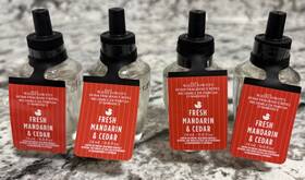 Bath & Body Works 667559299349 4 And Fresh Mandarin Cedar Wallflower Bulbs New Refills Light