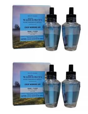 Bath & Body Works 667559302438 New 2 X And Crisp Morning Air Wallflowers Refill Bulbs Pks 4