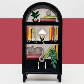 Bath & Body Works 667559306467 And Bookcase With Cat Nightlight Wallflowers Plug Nwt Free Ship