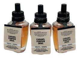 Bath & Body Works 667659325559 3 And Caramel Pumpkin Swirl Home Wallflowers Refills Bulbs 0.8 Oz