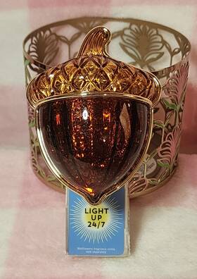 Bath & Body Works 667659326556 And Fiber Optic Acorn Wallflower Plug Nightlight Fall 2024 New