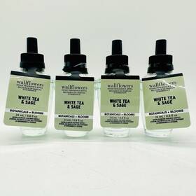 Bath & Body Works 667659329724 4/pcs And White Tea Sage Wallflowers Fragrance Refills 0.8 Fl Oz