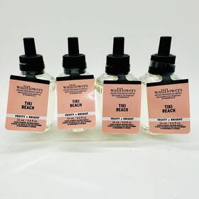 Bath & Body Works 667659329748 4/pcs And Tiki Beach Wallflower Home Fragrance Refill 0.8 Fl Oz