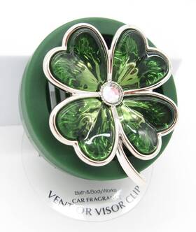 Bath & Body Works 667659350940 And Green Gem Lucky Four Leaf Clover Scentportable Vent Visor Clip