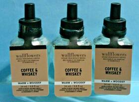 Bath & Body Works 667659358540 And Wallflower Refills Inch Coffee Whiskey X3 Warm Woodsy