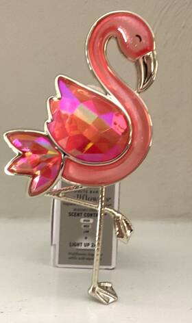 Bath & Body Works 667659361748 Faceted Pink Flamingo Light Up 24/7 Wallflower Plug In New