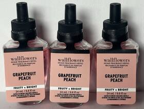Bath & Body Works 667659361878 And Grapefruit Peach Wallflower Home Fragrance Refill Bulb 3x