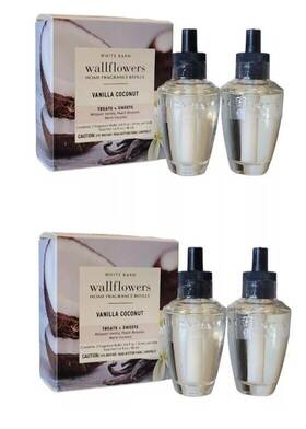 Bath & Body Works 667659362288 New And Vanilla Coconut Wallflowers Fragrance Refill 2 X Packs