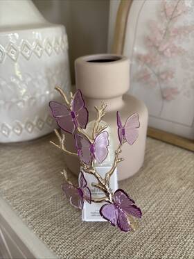 Bath & Body Works 667659365845 And Wallflowers Plug Butterflies Purple Butterfly Gold Branch Tree