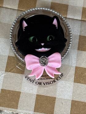Bath & Body Works 667659367399 And Scentport Car Vent Visor Clip Halloween Cat With Skull Bow