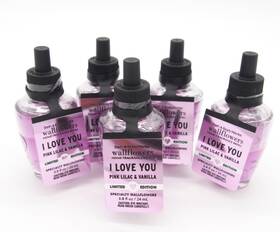 Bath & Body Works 667659369430 5x Pink Lilac Vanilla I Love You Wallflower Refill 0.8oz Lot Ltd