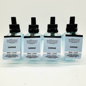 Bath & Body Works 667659386444 4/bath And Sandbar Fresh Clean Home Wallflowers Refill 0.8 Fl Oz New