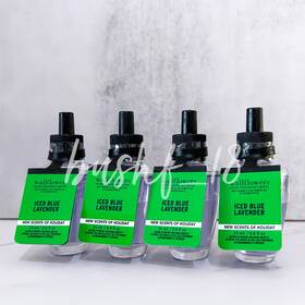 Bath & Body Works 667659429516 And X4 Iced Blue Lavender Wallflowers Plug In Bulb Refill