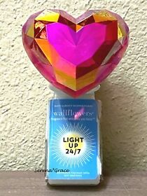 Bath Body Works Crystal Heart Pink Diamond Nightlight Wallflower Plug In New