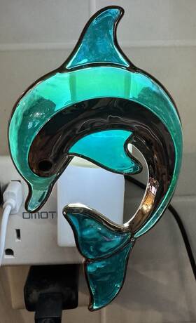 Tb22 Bath & Body Works And Frangrance Wallflowerplug In Dolphin Opals Teal Lights Up