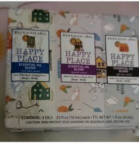 1802 Beekman 840408141000 Happy Place Essential Oils Variety 3-pack Of .33 Oz. New With Box