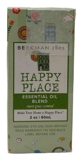 1802 Beekman Happy Place 840408141017 #beekman Essential Oil Blend Sweet Grass Scented 2 Oz