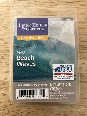 Better Homes And Gardens 877991058682 Maui Beach Waves Wax Cubes-1pack 2.5 Oz Total
