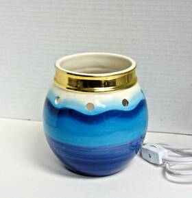 Bh17-060-999-17 Better Homes And Gardens Wax Warmer - Ocean Waves Design Missing Plate Bh G Discontinued