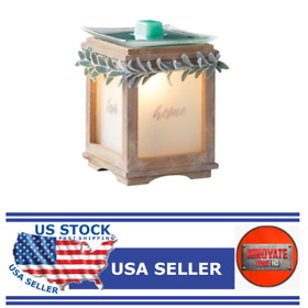 Better Homes And Gardens Full Size Art Glass Fragrance Warmer Gold Swirl
