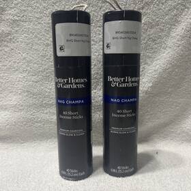 Better Homes & Garden 904024517136 And Nag Champa 40 Short Incense Sticks Lot Of 2 Slow Burn