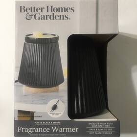 Better Homes & Gardens 049696738545 And Fragrance Warmer Matte Black Wood Base With Timer