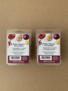 Better Homes & Gardens 076001152444 And Sugared Plum Pomegranate Scented Wax Cubes 2.5 Oz. X2